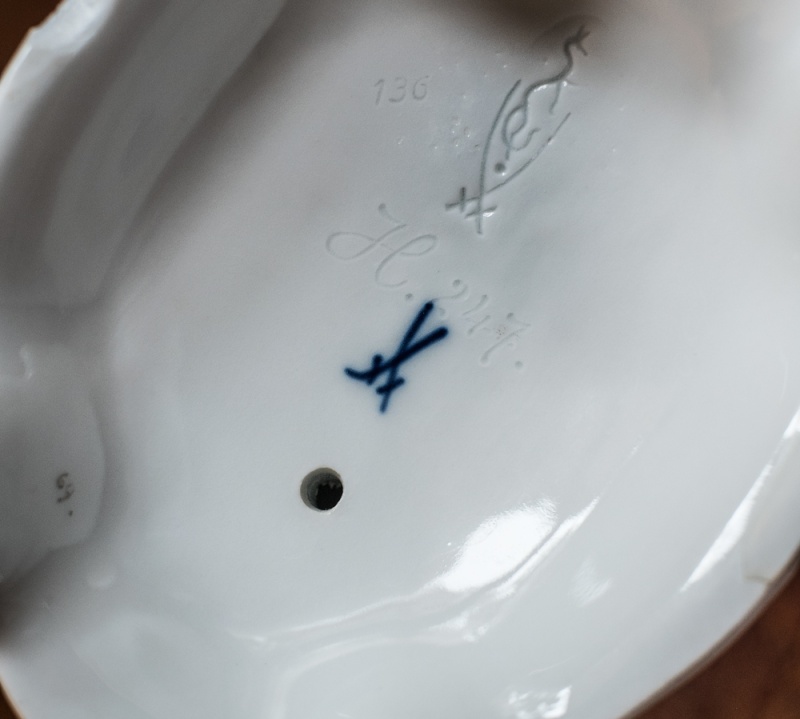 2 sujets porcelaine de Meissen Sanglier et Loup de Max Esser années 20 Si10