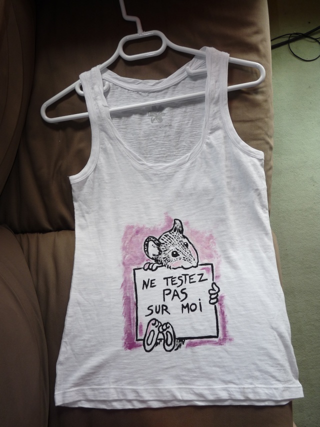 Peinture sur tissu, T-Shirts et autres personnalisés, pour aider nos chats P1010014