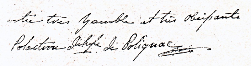 La duchesse de Polignac - Page 17 Signat10