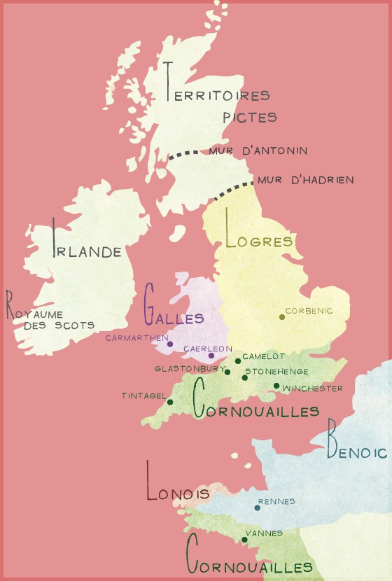 Carte • Royaume de Bretagne • Cartea16