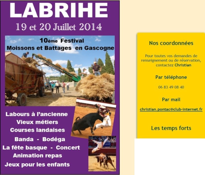 fete des battages LABRIHE 32120 le 19 et 20 jullet Captu585