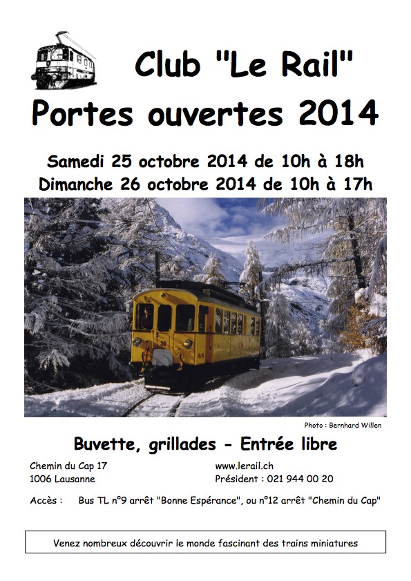 Portes ouvertes 2014 club "Le Rail" Lausanne Affich10