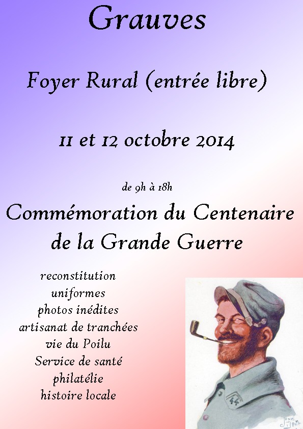 11 & 12 octobre: expo Grande Guerre à Grauves (51) Affich11