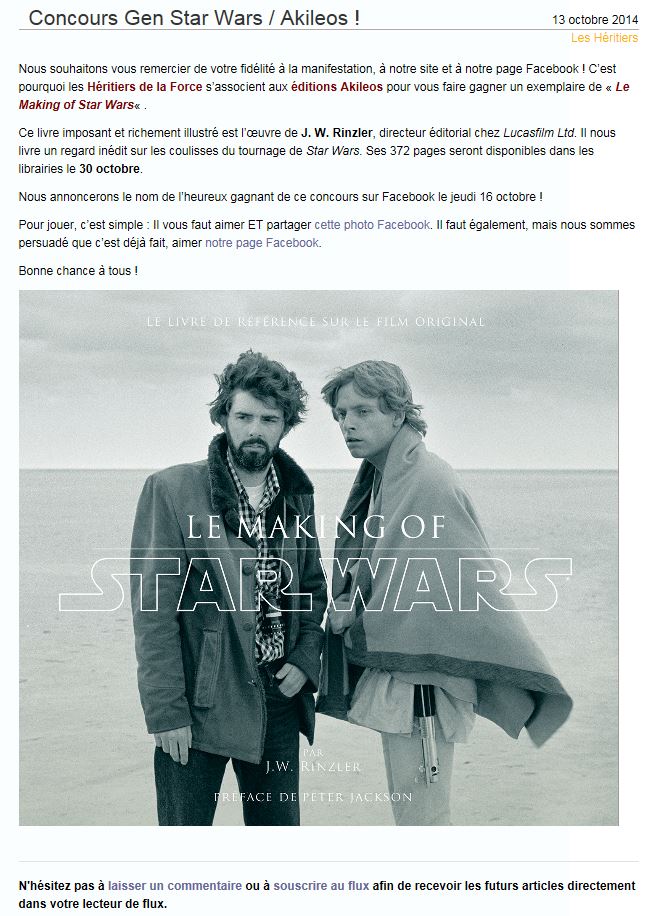 Générations Star Wars & SF - Cusset (03) 02-03 Mai 2015 Concou10