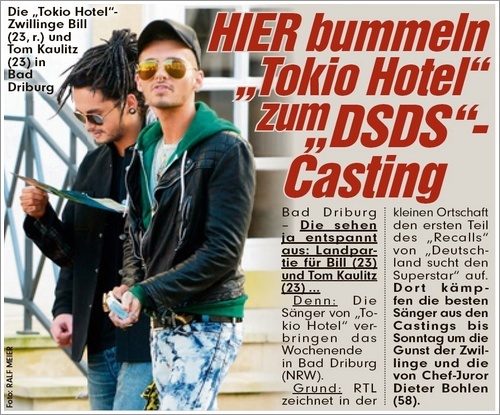   [Scans/Allemagne/Octobre 2012] Bild.Hier bummeln Tokio Hotel zum DSDS Cast  31204711