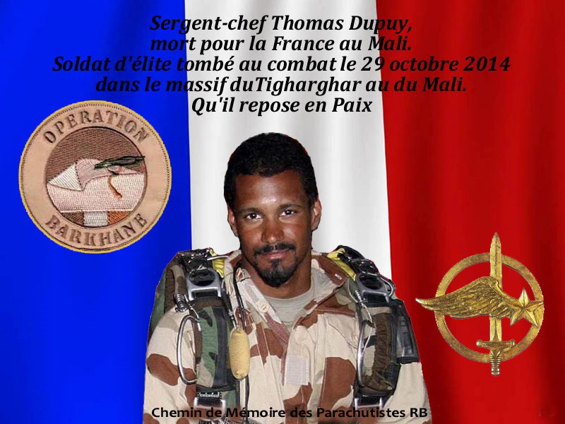 HOMMAGE Sgt-chef Thomas Dupuis CPA, mort au MALI dans la nuit du 24 octobre 2014 1_chem11