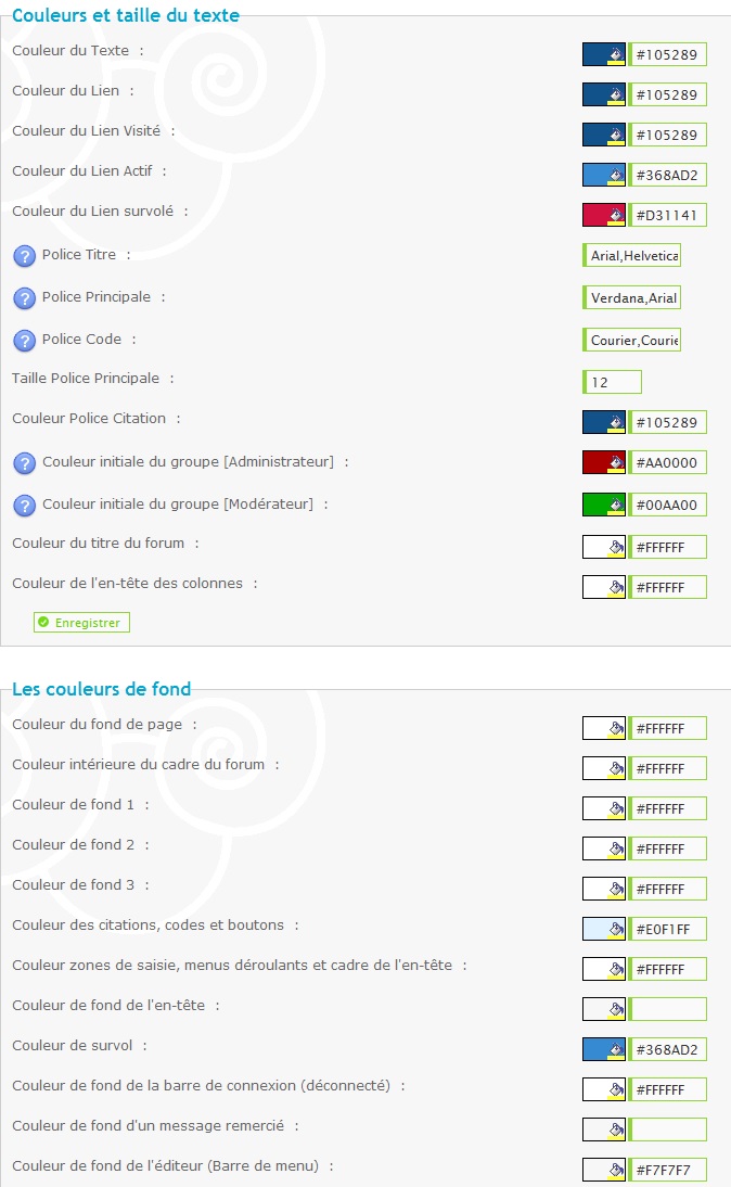 Problème couleur de texte et couleur de fond module sondage (CSS, phpBB2) Couleu10