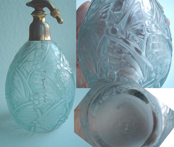 Atomiseur BS  en verre presse moule art deco Vapoci10