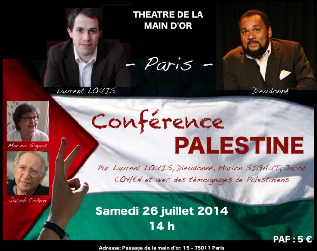  Conférence de Jacob Cohen, Marion Sigaut, Laurent Louis et Dieudonné sur la Palestine. Conf-410