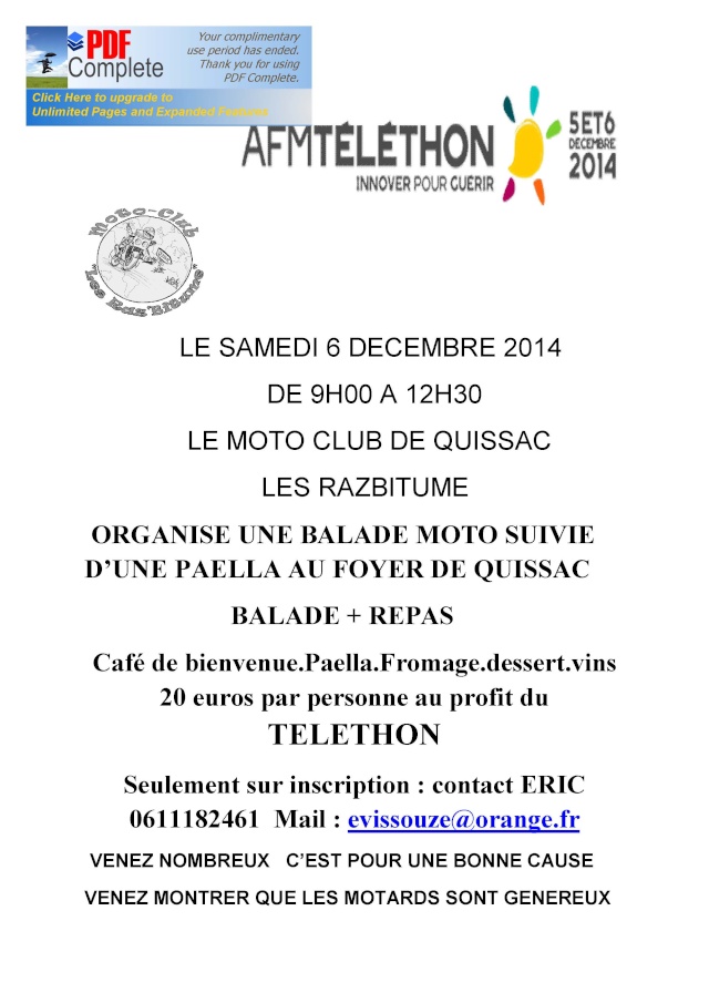 5 et 6 décembre 2014 - Téléthon Flayer10
