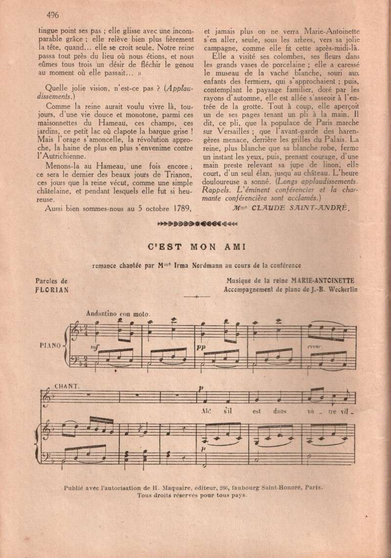 C'est mon ami : une mélodie composée par Marie-Antoinette ?  Numeir11