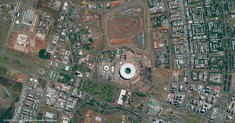 Images satellites des stades de la Coupe du Monde 2014 R3343810