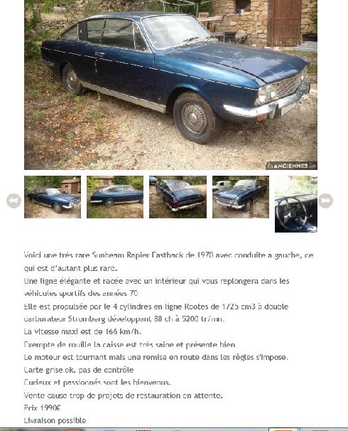 Sunbeam Rapier Fastback Docume12