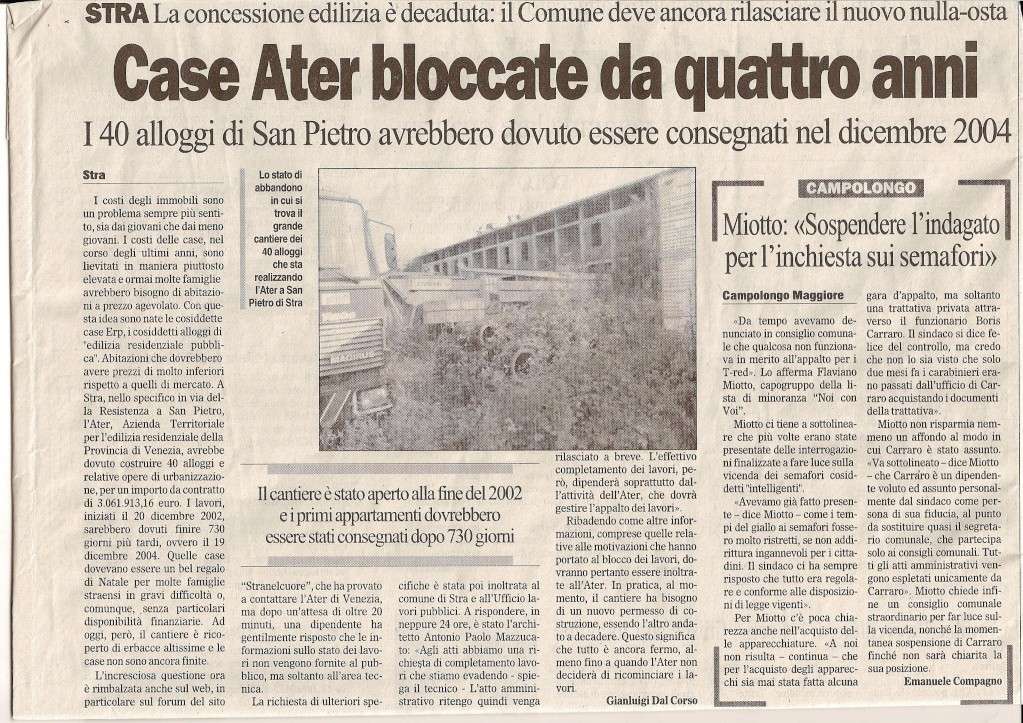 DAL GAZZETTINO DEL 20/09: Case Ater bloccate da quattro anni. Scansi11