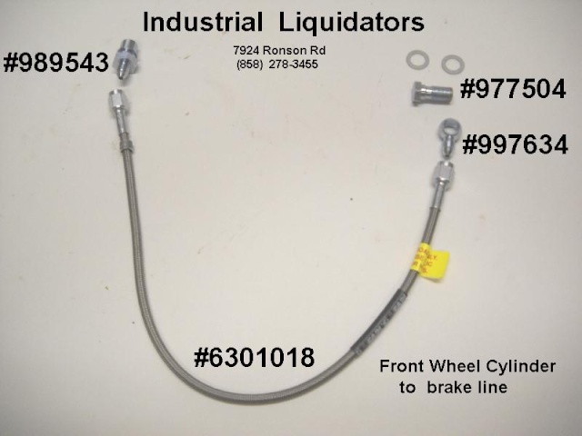 Front Brake Line Adapters Braide11