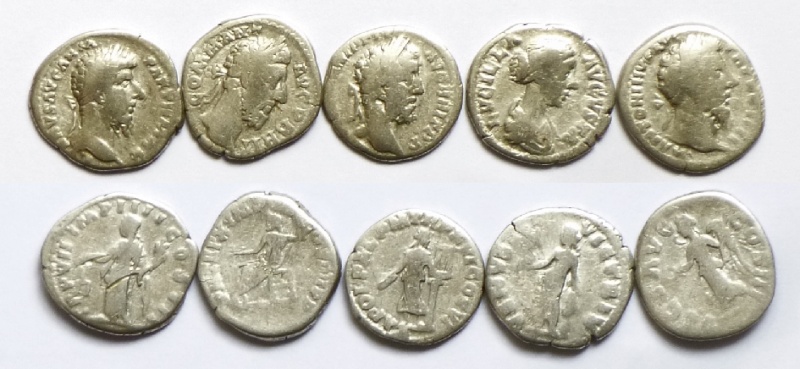 7 lots de 5 deniers de la période Antonin - Commode à vendre 0555910