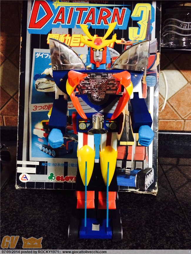 jumbo - Daitarn TRE Daitan 3 Jumbo motorizzato Trasformabile Battery operated oltre 40 cm CLOVER no Samurai Image_10