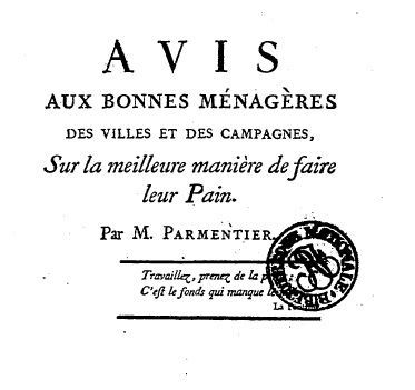 Antoine Parmentier, et la pomme de terre au XVIIIe siècle 74033210