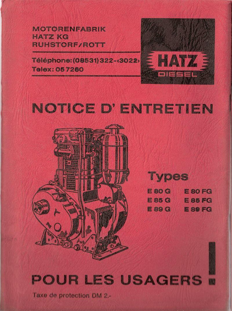 Documentations HOLDER / HATZ Numeri14