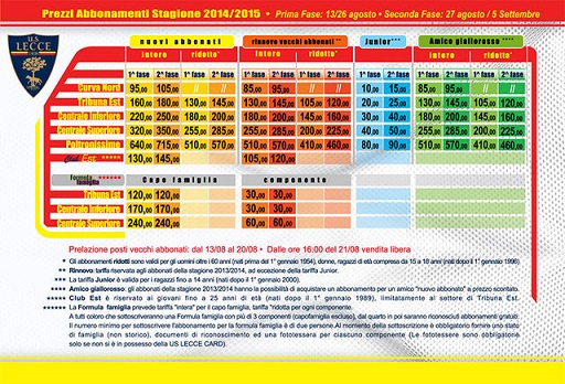 CALENDARIO PARTITE LEGA PRO 2014/2015 Vvv12