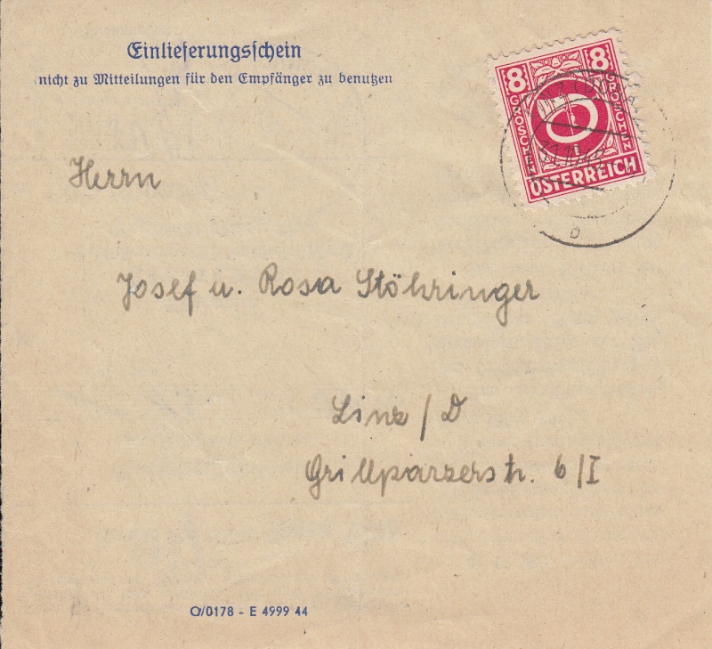 Posthornzeichnung - ANK 697-713 - Belege Img34