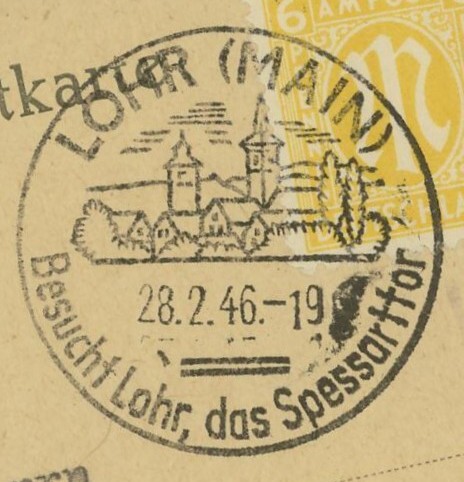 1945 - Ortswerbestempel - Deutschland nach 1945 (Handstempel) Lohr_210