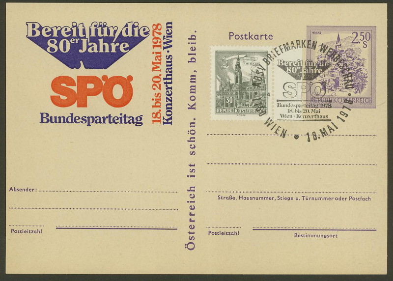 schönes - Wertstempel "Schönes Österreich" - Zudrucke auf Ganzsachen P_448_10