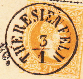 1867 - Fingerhutstempel auf Freimarkenausgabe 1867 Theres10