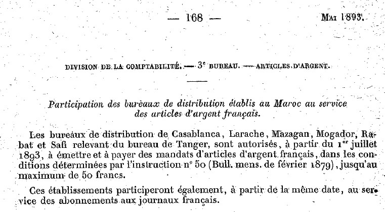 Recettes-distributions des BFE 1893-011