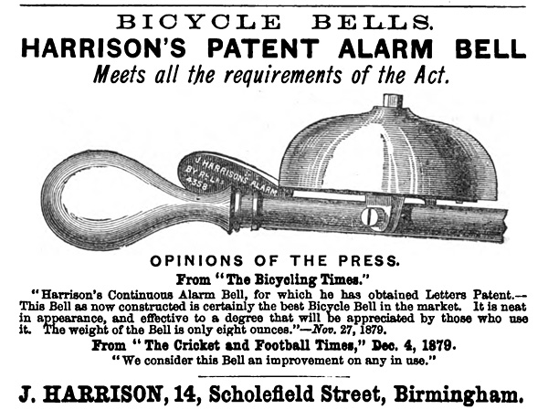 sonnette de vélo ou moto ancienne Patent10