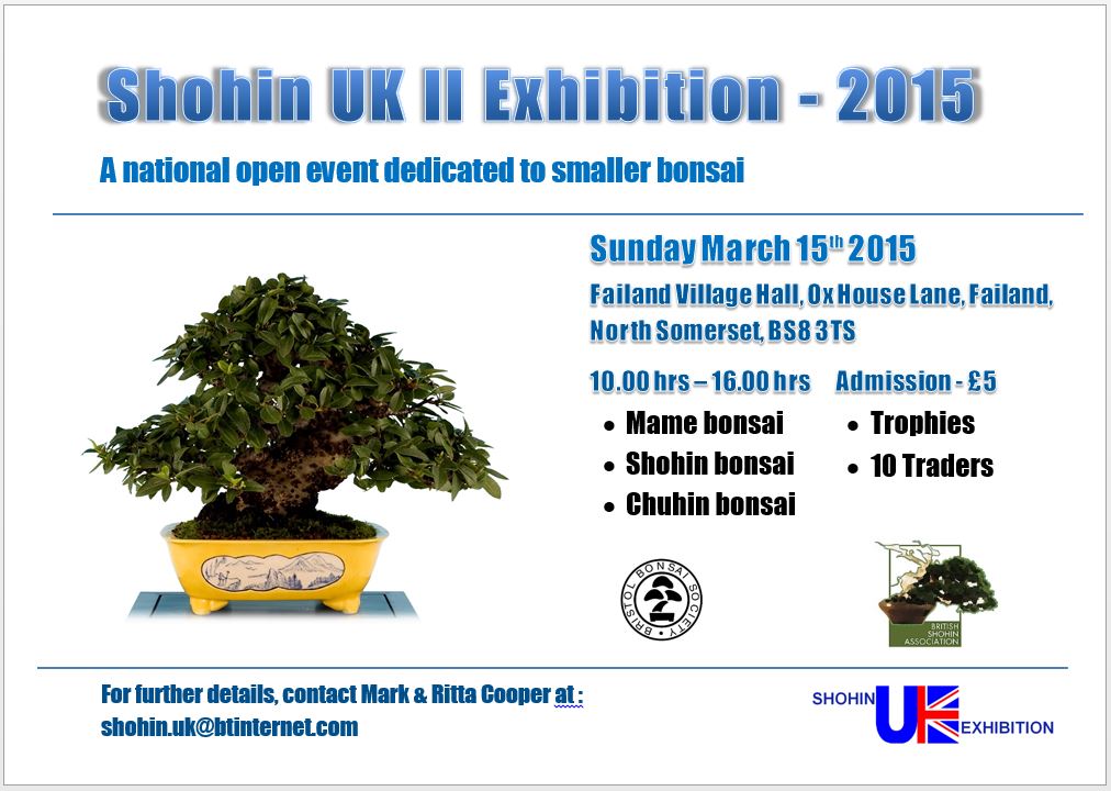 Shohin UK II  exhibition - Sunday, 15 March 2015 Flyer_10