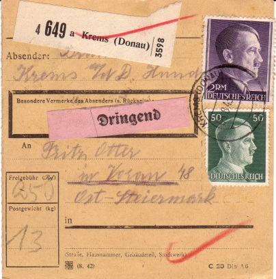 wien - Österreich im III. Reich (Ostmark) Belege - Seite 2 1943dr10