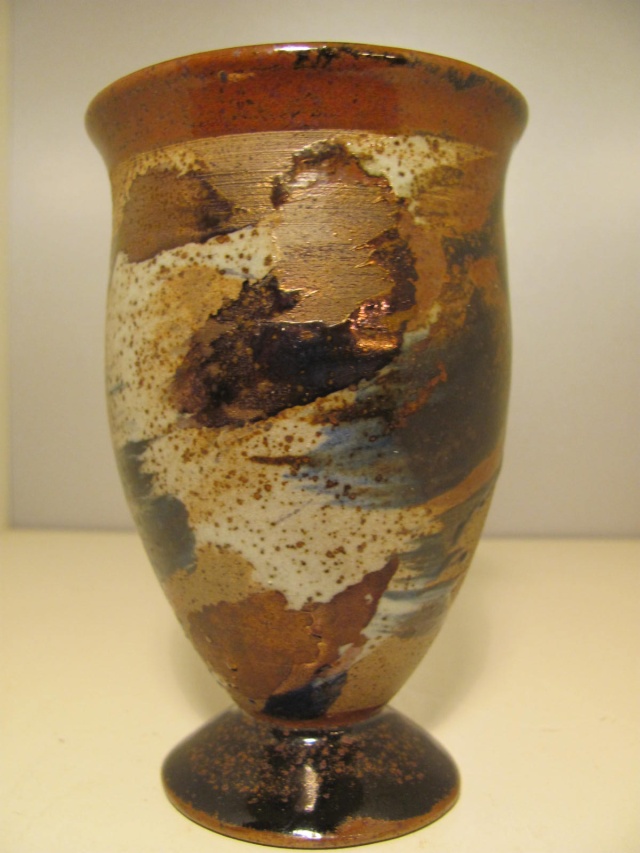 Studio Vase with Metallic glazes Img_4525