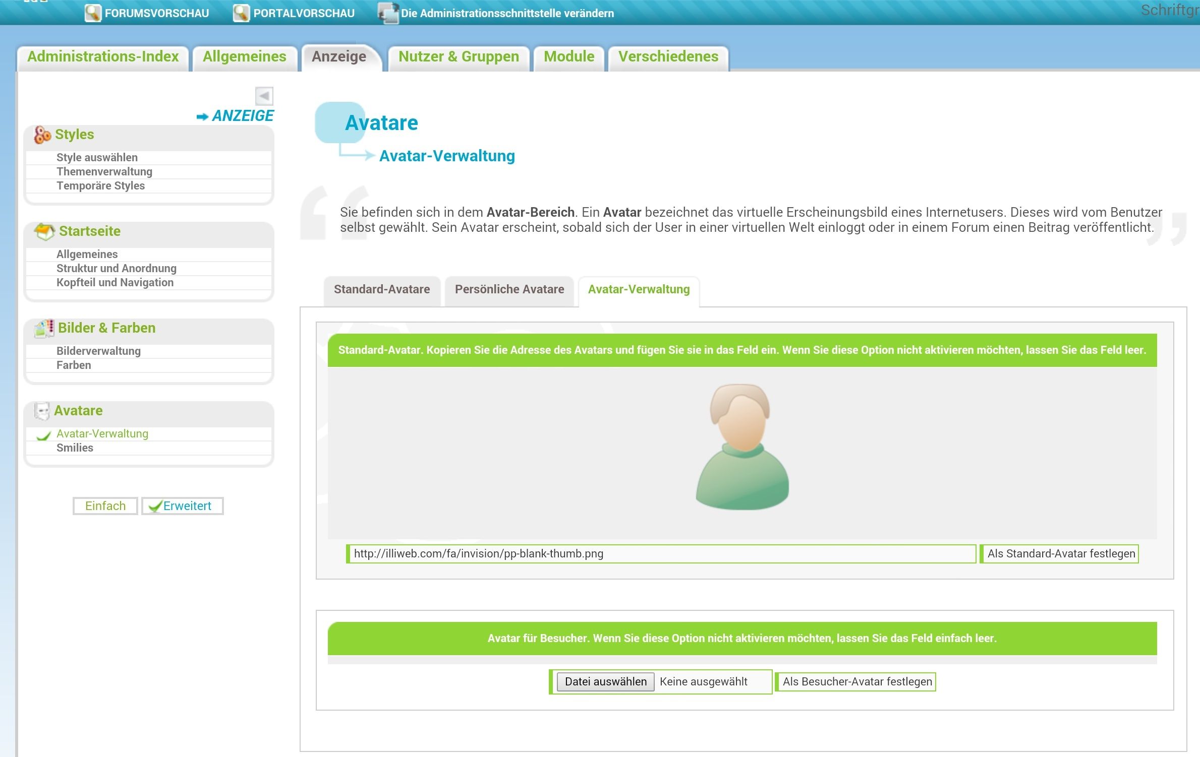 Tabelle  Startseite - [phpBB3] Avatar Startseite für gelöschte Mitglieder Screen10