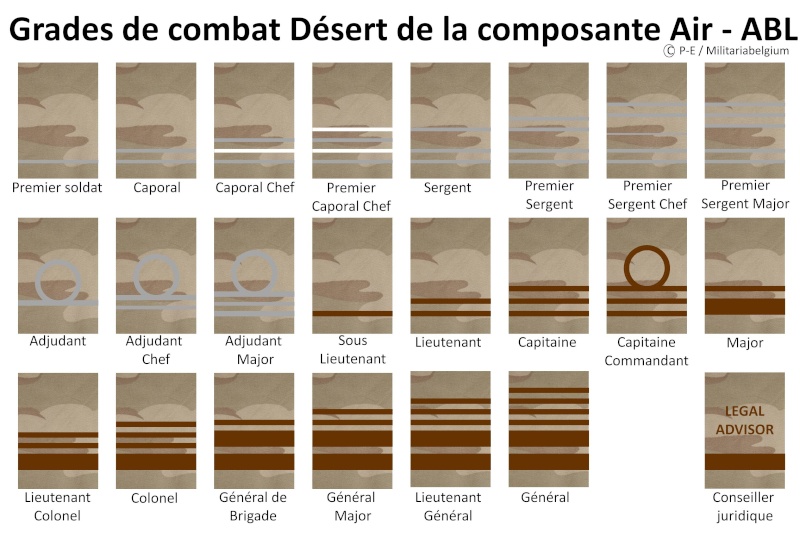 Belgium army ranks Diapos11