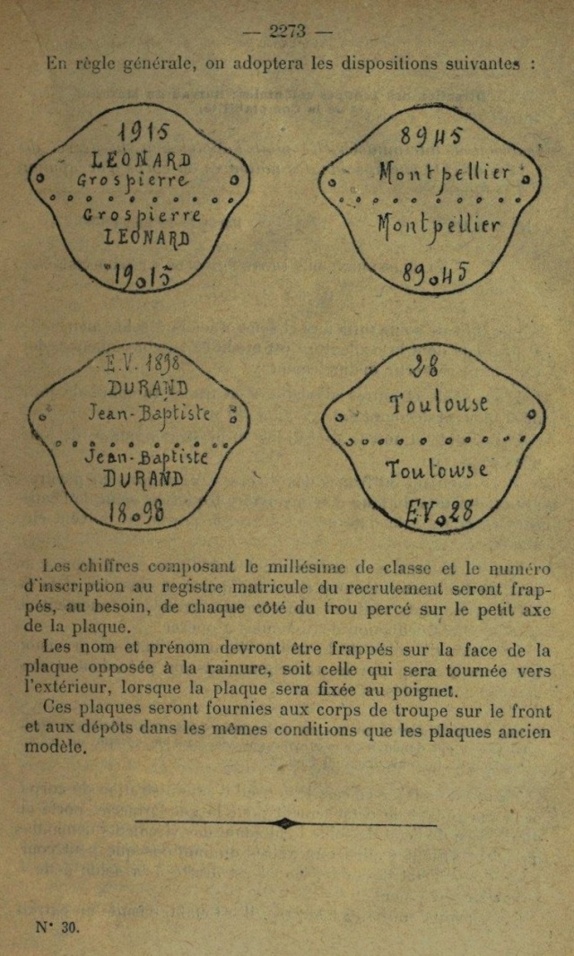 La plaque d'identité modèle 1918  286