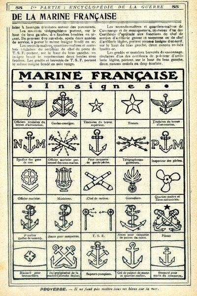 France : insignes et grades de la marine 289
