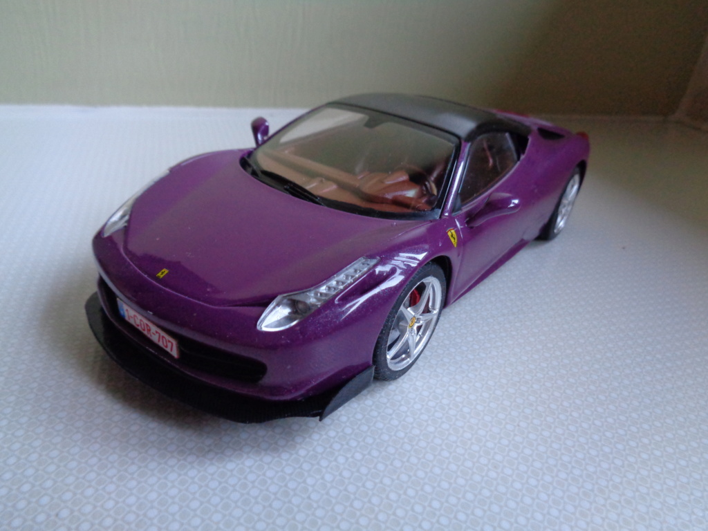 ferrari 458 + 458 lb kit fujimi + trans kit hobby design 1.24 montage terminé Dsc00811