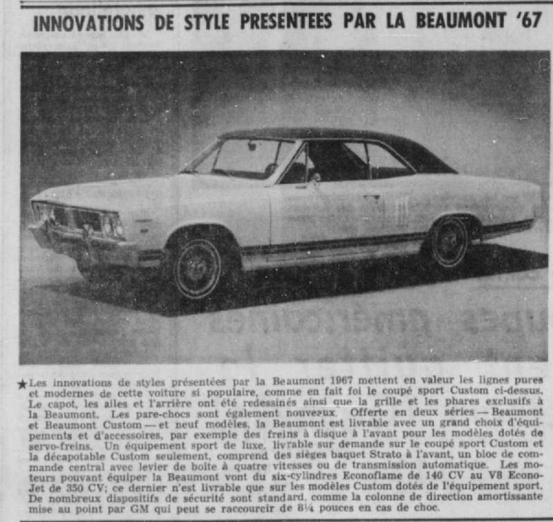 Article de journaux , présentation des GM 1967 1967_b12