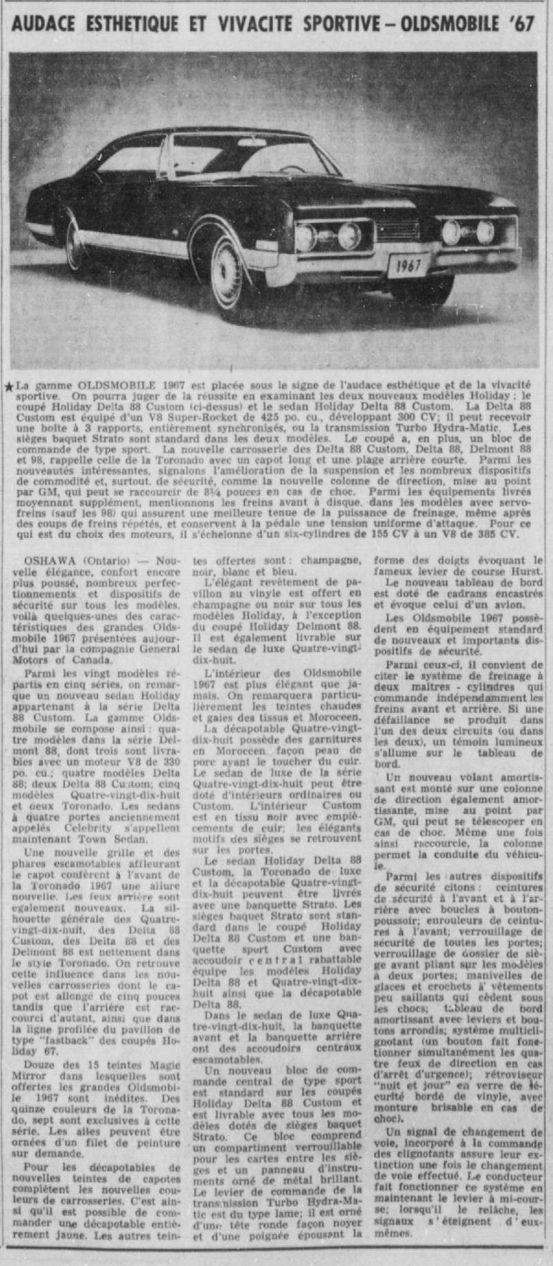Article de journaux , présentation des GM 1967 1967_o11