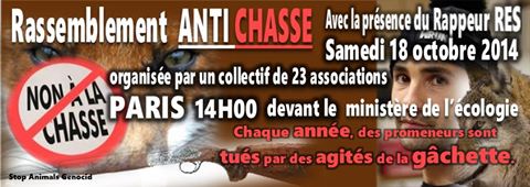 Rassemblement anti chasse Paris 18 octobre 2014 Anti_c10