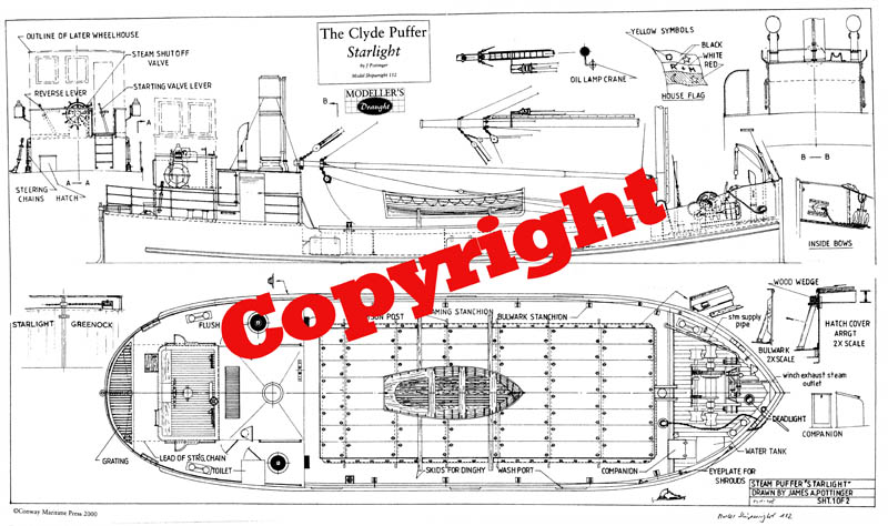 Clyde Puffer Starlight, MB-Modell, 1:250 Starli13