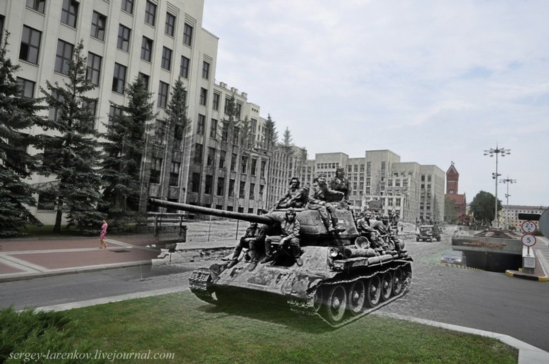 Photos montage Minsk 1941/2013 Minsk420