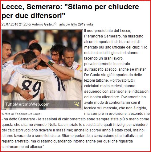 CALCIOMERCATO ESTIVO US LECCE (ESTATE 2010) - Pagina 12 Cattur14