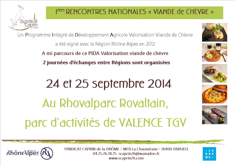 1ères rencontres nationales "viande de chèvre" dans la Drôme, 24 et 25 septembre 2014 1are_r10
