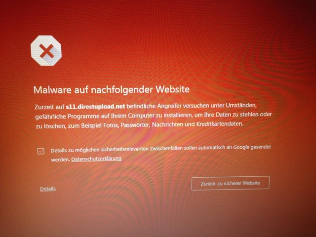 Malware auf Nachfolgender Website 10570510