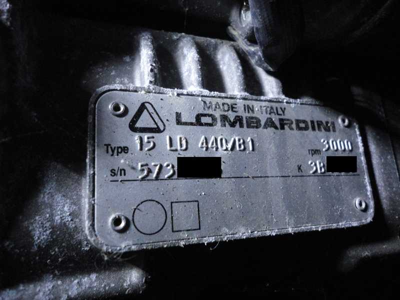 Pompe à GO moteur Lombardini Plaque10