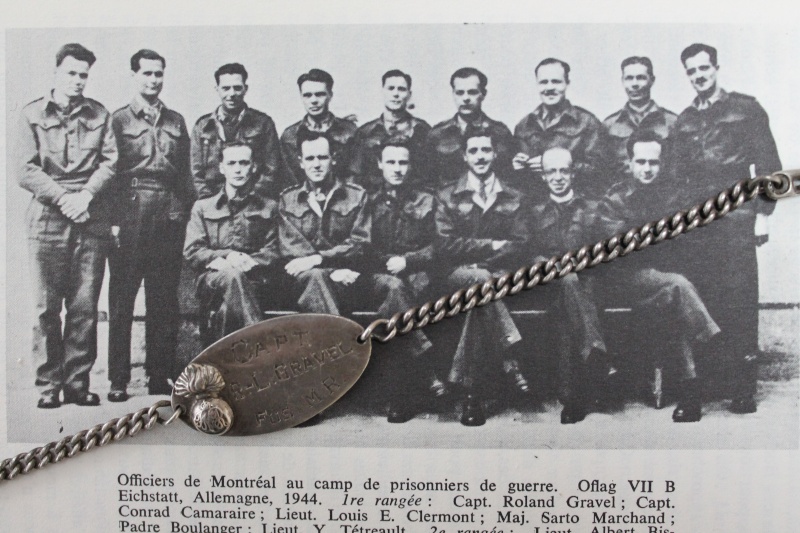 I.D. bracelet Captain Roland Gravel POW Fusiliers Mont-Royal Rollan11