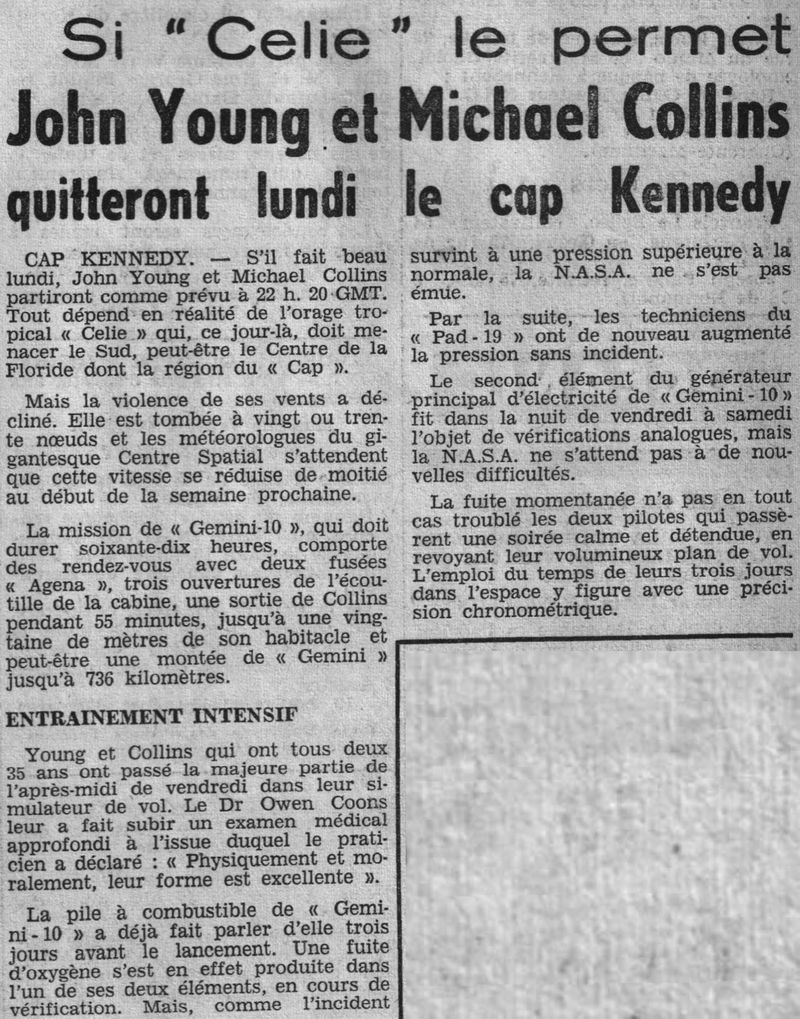 18 juillet 1966 - Gemini 10 - Young et Collins 66071810