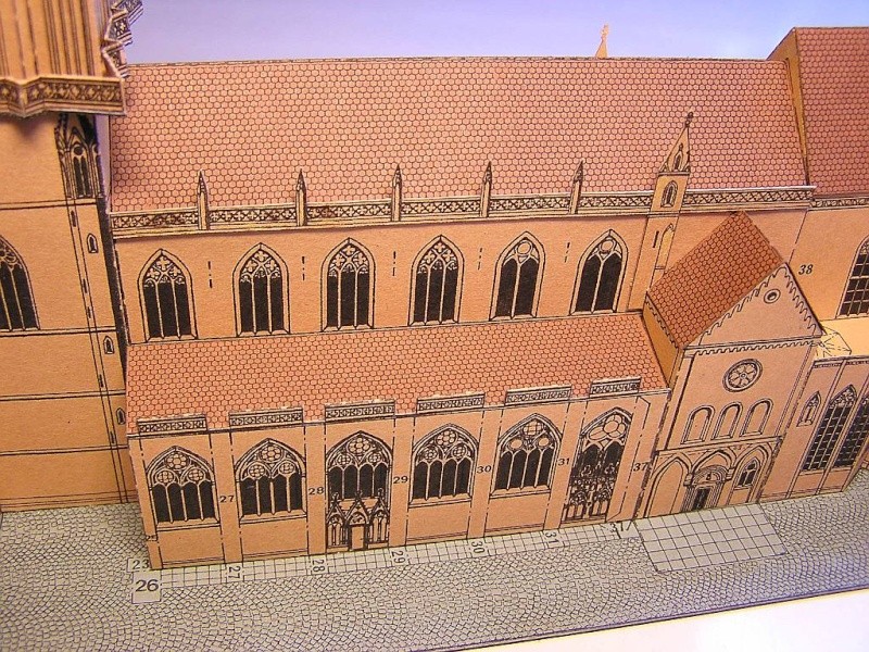 Münster zu Freiburg i.B. - Kartonmodell 1:500 von Kurt Fehling  4310